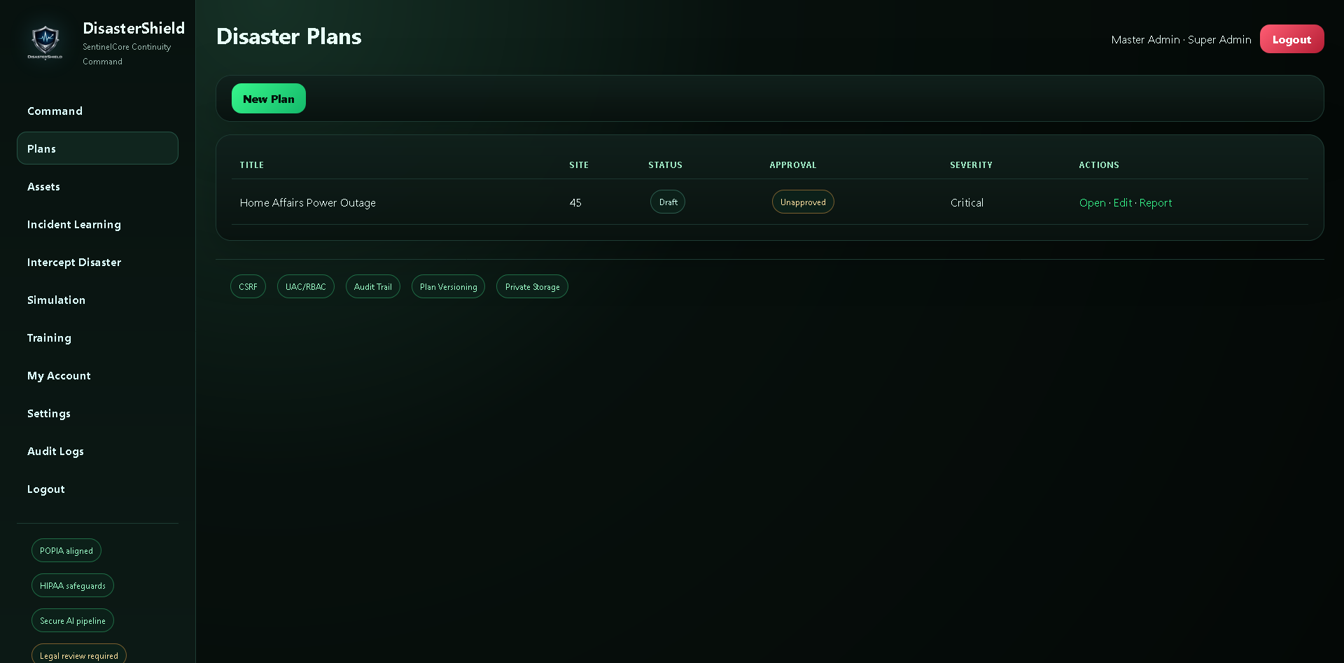 SentinelCoreHQ DisasterShield screenshot 1